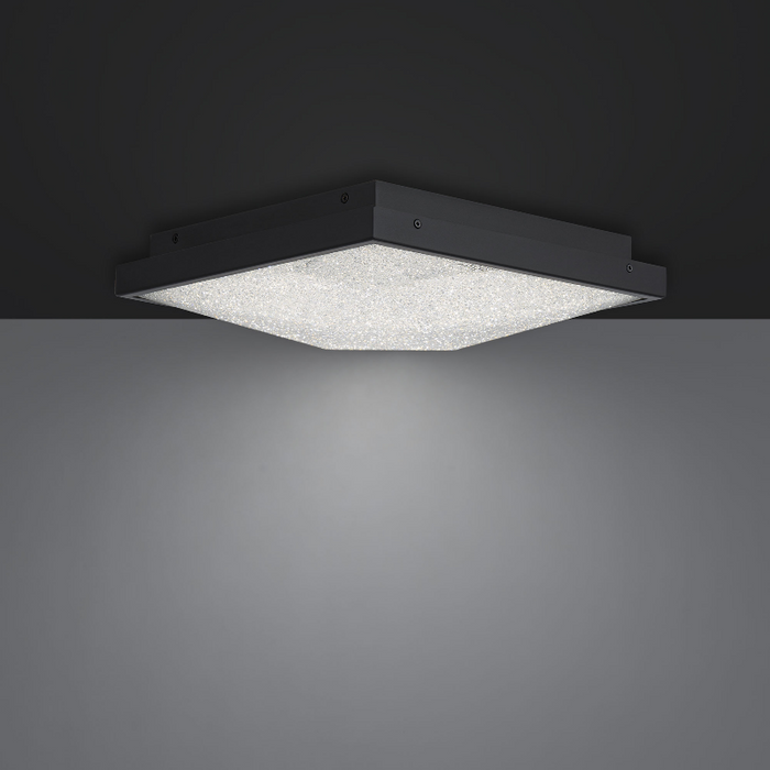 Schonbek Beyond BFM46512 Wisteria 1-lt 12" LED Flush Mount, CCT Selectable - Black