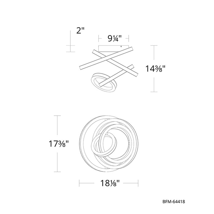 Schonbek Beyond BFM64418 Jangle 18" LED Flush Mount