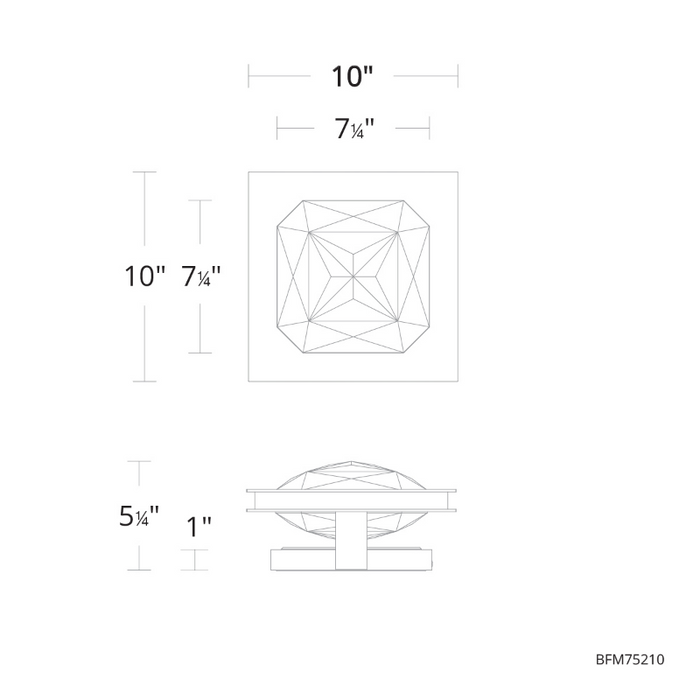 Schonbek Beyond BFM75210 Enchante 1-lt 10" LED Flush Mount, CCT Selectable