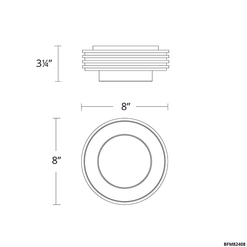 Schonbek Beyond BFM82408 Zircle 8" LED Flush Mount
