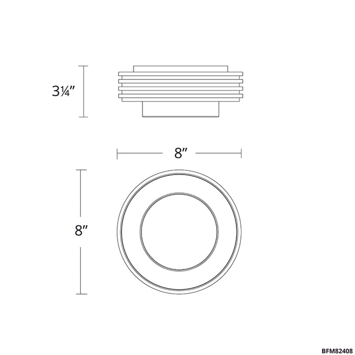 Schonbek Beyond BFM82408 Zircle 8" LED Flush Mount