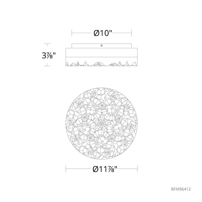 Schonbek Beyond BFM96412 Bramble 12" LED Flush Mount