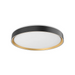 Kuzco FM43920-5CCT Essex 1-lt 20" LED Flush Mount, 5CCT Selectable - Black/Gold