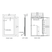 Paris Mirror Backlit Harmony 24" x 36" LED Lighted Mirror, 3CCT Selectable