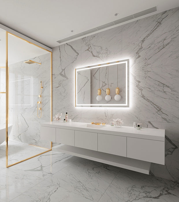 Paris Mirror Backlit Harmony 48" x 35" LED Lighted Mirror, 3CCT Selectable