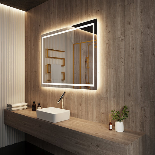 Paris Mirror Backlit Harmony 48" x 35" LED Lighted Mirror, 3CCT Selectable