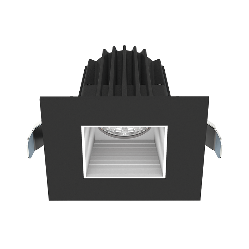 Lotus JXL-COB02-S09W 2" 9W LED Square Economy Recessed Downlight, 5CCT Selectable - Baffle White/Black