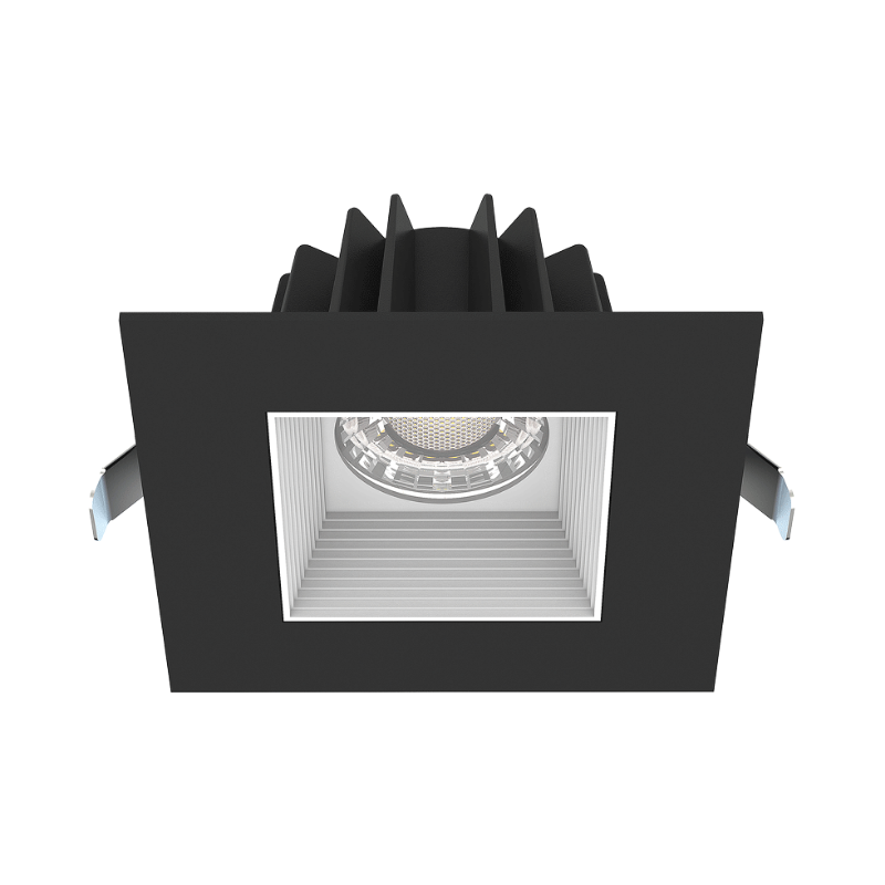 Lotus JXL-COB04-S15W 4" 15W LED Square Economy Recessed Downlight, 5CCT Selectable - Baffle White/Black