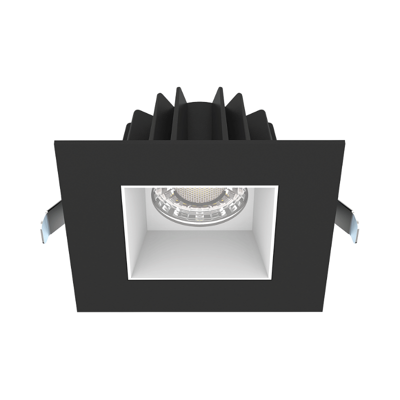 Lotus JXL-COB04-S15W 4" 15W LED Square Economy Recessed Downlight, 5CCT Selectable - Smooth White/Black
