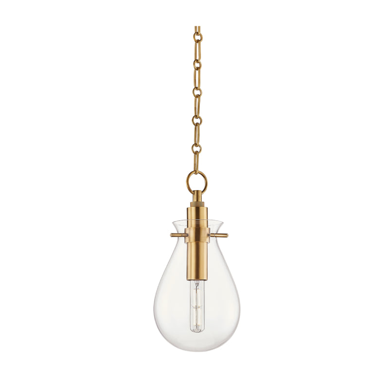 Hudson Valley BKO101 Ivy 1-lt 8" Pendant-Aged Brass