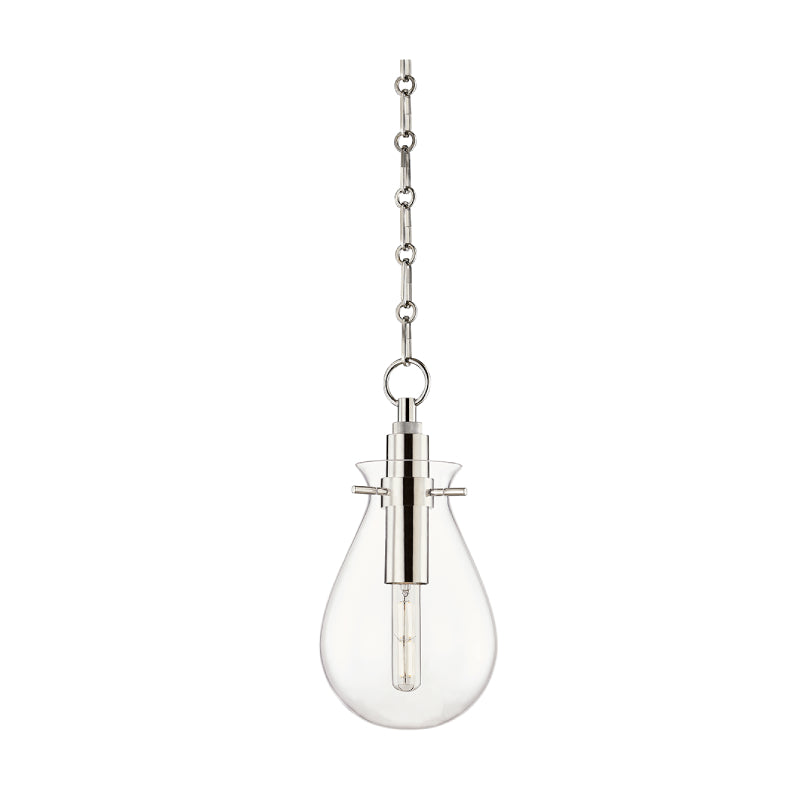 Hudson Valley BKO101 Ivy 1-lt 8" Pendant-Polished Nickel
