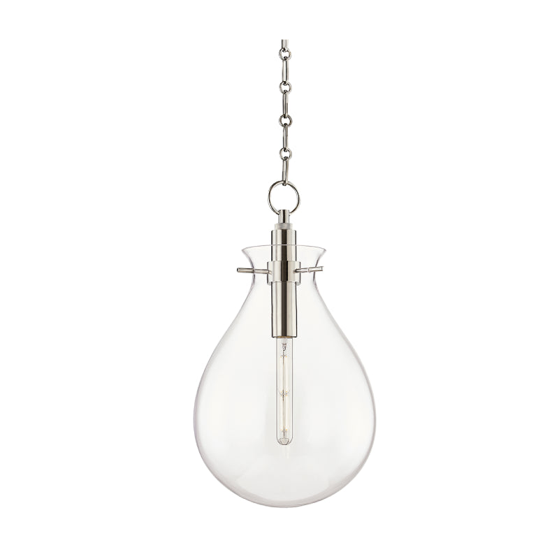 Hudson Valley BKO102 Ivy 1-lt 13" Pendant-Polished Nickel