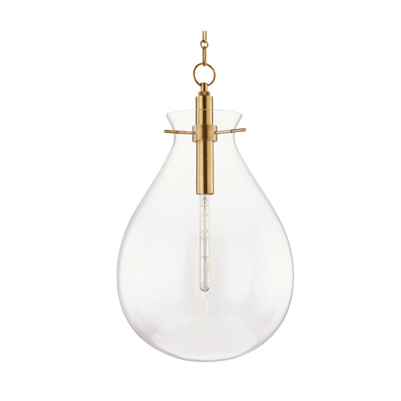 Hudson Valley BKO103 Ivy 1-lt 18" Pendant-Aged Brass