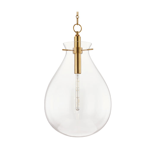 Hudson Valley BKO103 Ivy 1-lt 18" Pendant-Aged Brass