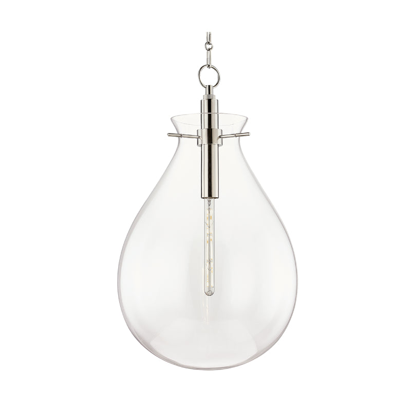 Hudson Valley BKO103 Ivy 1-lt 18" Pendant-Polished Nickel