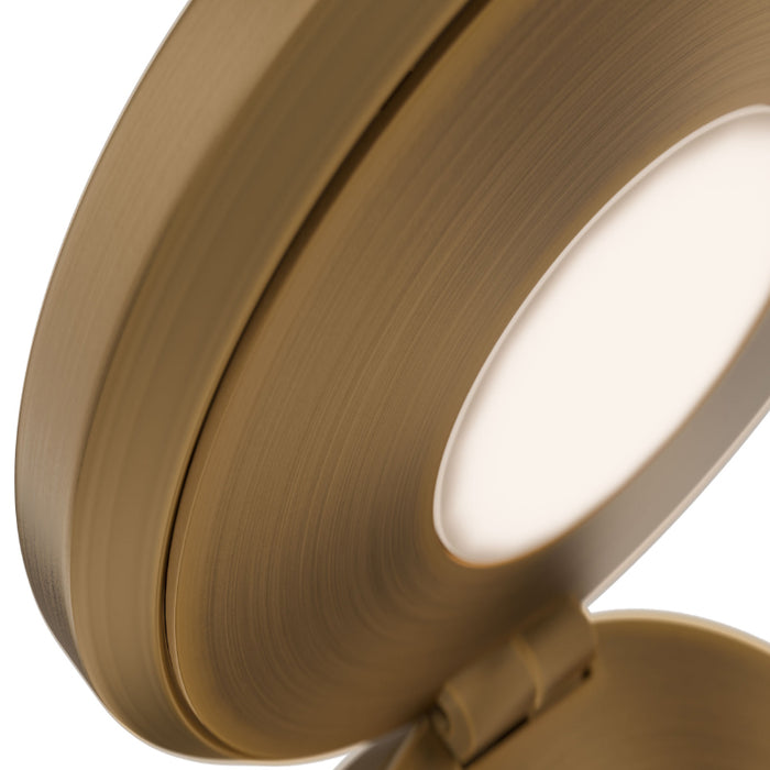 dweLED BL-13505 Flipside 1-lt 5" LED Task Light - Aged Brass