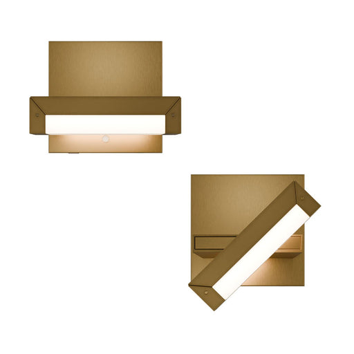 dweLED BL-19506 Mantel 1-lt 6" LED Task Light, CCT Selectable - Aged Brass