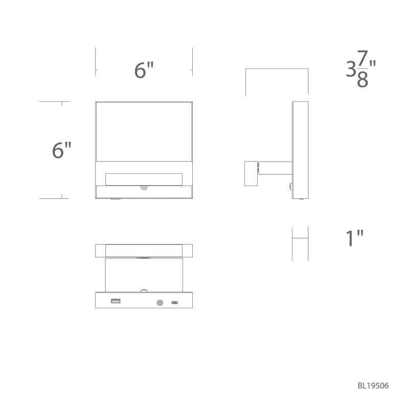 dweLED BL-19506 Mantel 1-lt 6" LED Task Light, CCT Selectable