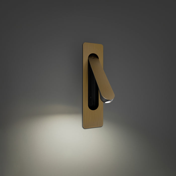Modern Forms BL-19510 Line Up 1-lt 10" Tall LED Wall Sconce - Aged Brass