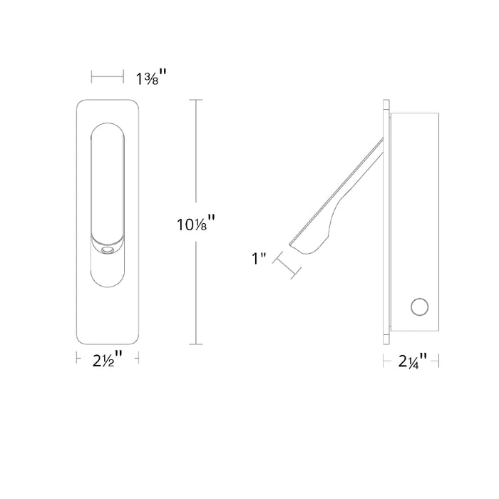 Modern Forms BL-19510 Line Up 1-lt 10" Tall LED Wall Sconce