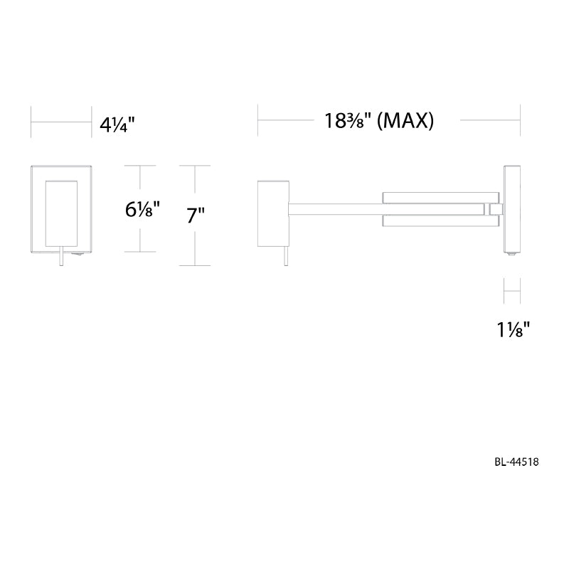 Modern Forms BL-44518 Gavel 1-lt 18" LED Picture Light