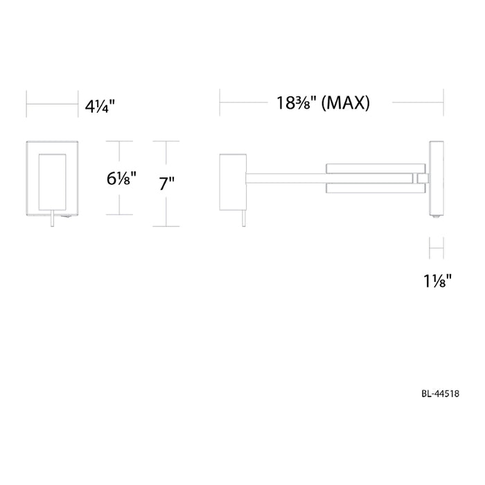 Modern Forms BL-44518 Gavel 1-lt 18" LED Picture Light