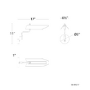 dweLED BL-69317 Loyd 1-lt 17" LED Swing Arm Light