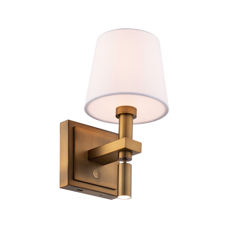 dweLED BL110610 Chloe 1-lt 11" Tall LED Task Light - Aged Brass