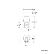 dweLED BL110610 Chloe 1-lt 11" Tall LED Task Light