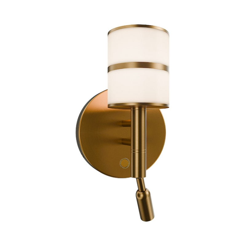dweLED BL117609 Veer 2-lt 9" Tall LED Task Light, 4CCT - Aged Brass