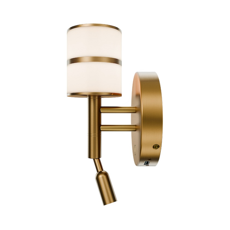 dweLED BL117609 Veer 2-lt 9" Tall LED Task Light, 4CCT - Aged Brass