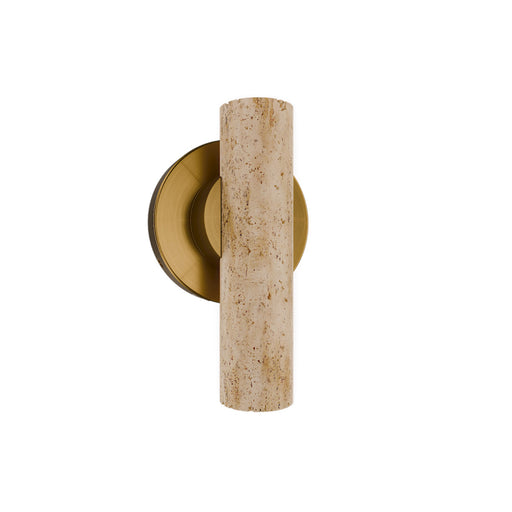 Modern Forms BL234608 Holden 1-lt 8" Tall LED Picture Light - Beige Travertine/Aged Brass