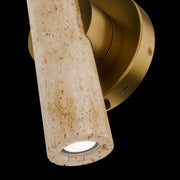 Modern Forms BL234608 Holden 1-lt 8" Tall LED Picture Light - Beige Travertine/Aged Brass
