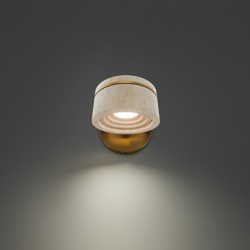Modern Forms BL248606 Sorin 1-lt 5" LED Picture Light - Beige Travertine/Aged Brass