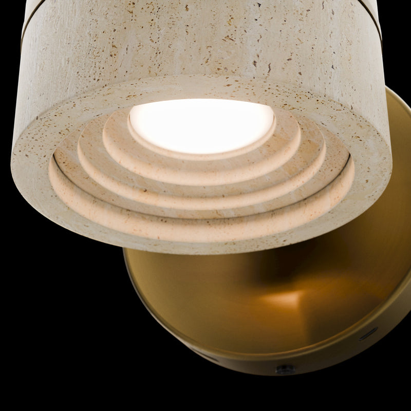 Modern Forms BL248606 Sorin 1-lt 5" LED Picture Light - Beige Travertine/Aged Brass