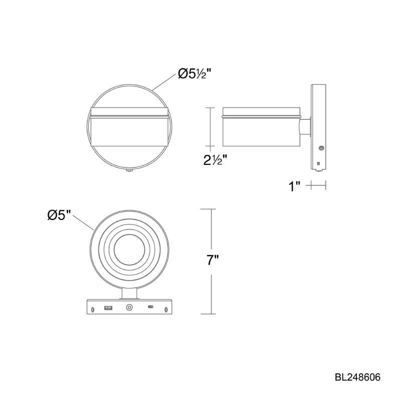 Modern Forms BL248606 Sorin 1-lt 5" LED Picture Light