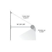 Core BLDE 8-ft 330° Rotating LED Wall Washer, 9W/ft., 120V-277V, 5000K, 0-10V, 18" Stem