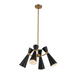 Alora Mood CH574424 Blake 4-lt 24" Chandelier - Matte Black/Aged Gold