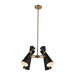 Alora Mood CH574424 Blake 4-lt 24" Chandelier - Matte Black/Aged Gold