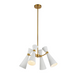 Alora Mood CH574424 Blake 4-lt 24" Chandelier - White/Aged Gold