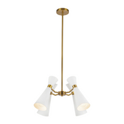 Alora Mood CH574424 Blake 4-lt 24" Chandelier - White/Aged Gold