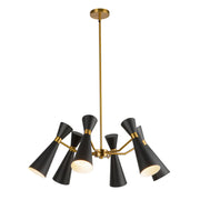 Alora Mood CH574632 Blake 6-lt 32" Chandelier - Matte Black/Aged Gold