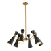 Alora Mood CH574632 Blake 6-lt 32" Chandelier - Matte Black/Aged Gold