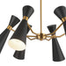 Alora Mood CH574632 Blake 6-lt 32" Chandelier - Matte Black/Aged Gold