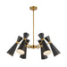 Alora Mood CH574632 Blake 6-lt 32" Chandelier - Matte Black/Aged Gold