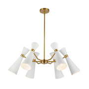 Alora Mood CH574632 Blake 6-lt 32" Chandelier - White/Aged Gold