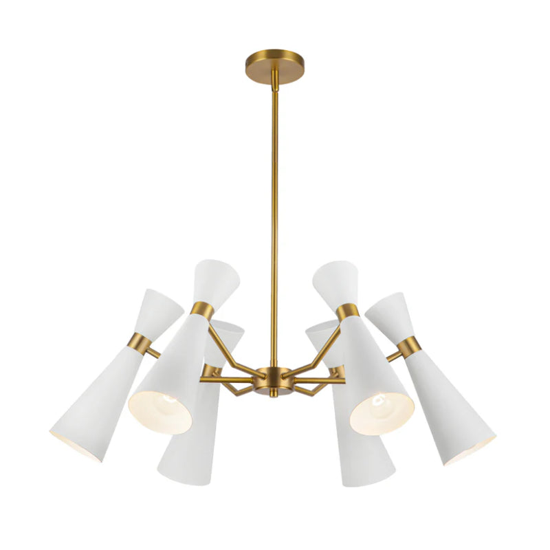Alora Mood CH574632 Blake 6-lt 32" Chandelier - White/Aged Gold