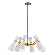 Alora Mood CH574632 Blake 6-lt 32" Chandelier - White/Aged Gold