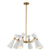 Alora Mood CH574632 Blake 6-lt 32" Chandelier - White/Aged Gold