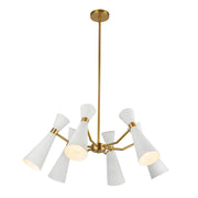 Alora Mood CH574632 Blake 6-lt 32" Chandelier - White/Aged Gold